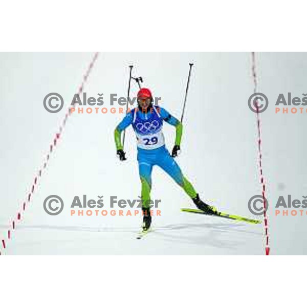 Jakov Fak (SLO) competes in Biathlon Men’s 20 km at Beijing 2022 Winter Olympic Games, China on February 8, 2022