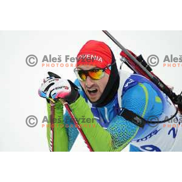 Jakov Fak (SLO) competes in Biathlon Men’s 20 km at Beijing 2022 Winter Olympic Games, China on February 8, 2022