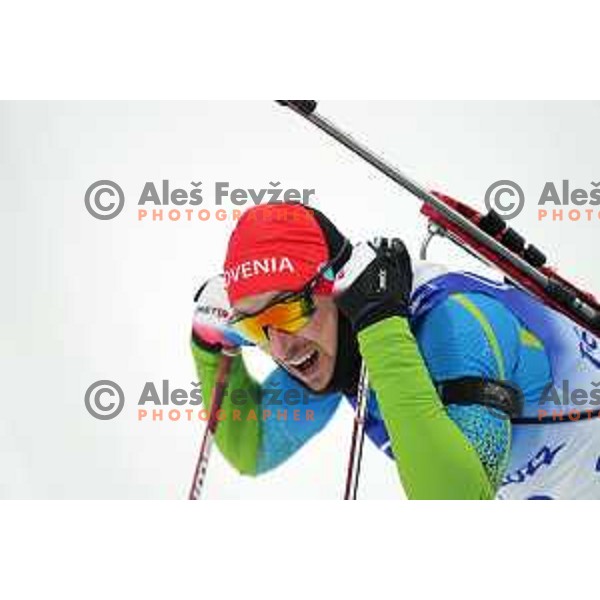 Jakov Fak (SLO) competes in Biathlon Men’s 20 km at Beijing 2022 Winter Olympic Games, China on February 8, 2022