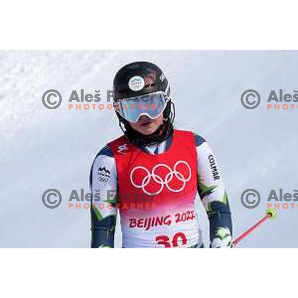 Neja Dvornik (SLO) skiing in the first run of Women\'s Slalom in Yanging National Alpine Centre, Beijing 2022 Winter Olympic Games, China on February 9, 2022
