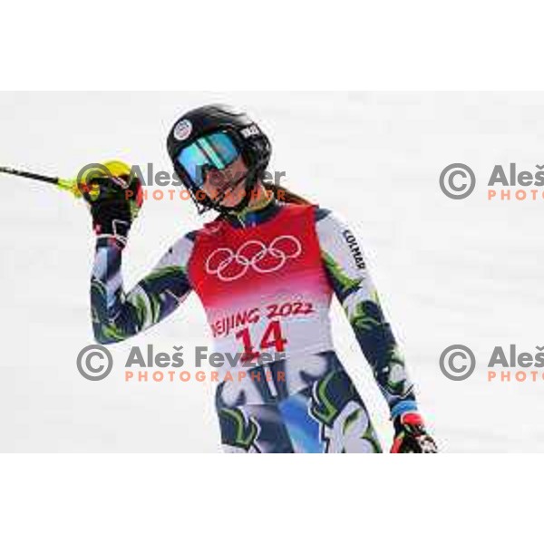 Ana Bucik (SLO) at Women\'s Slalom in Yanging National Alpine Centre, Beijing 2022 Winter Olympic Games, China on February 9, 2022
