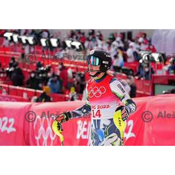 Ana Bucik (SLO) at Women\'s Slalom in Yanging National Alpine Centre, Beijing 2022 Winter Olympic Games, China on February 9, 2022