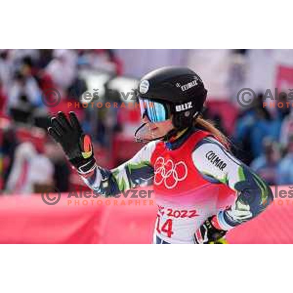 Ana Bucik (SLO) at Women\'s Slalom in Yanging National Alpine Centre, Beijing 2022 Winter Olympic Games, China on February 9, 2022