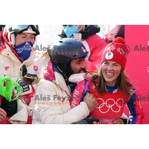 Petra Vlhova (SVK), Olympic gold medalist in Women\'s Slalom in Yanging National Alpine Centre, Beijing 2022 Winter Olympic Games, China on February 9, 2022
