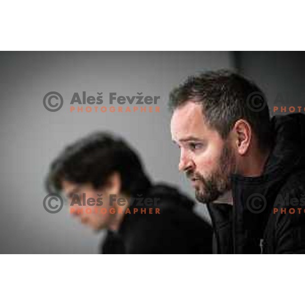 Damir Contala, head coach of Mura at the press conference after Prva liga Telemach football match between Olimpija and Mura in Stozice, Ljubljana, Slovenia on February 9, 2022. Photo: Jure Banfi/www.alesfevzer.com