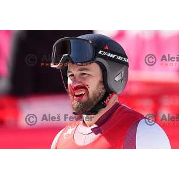 Daniel Hemetsberger (AUT) competes in Men’s Downhill in Yanging National Alpine Centre during Beijing 2022 Winter Olympic Games, China on February 7, 2022 