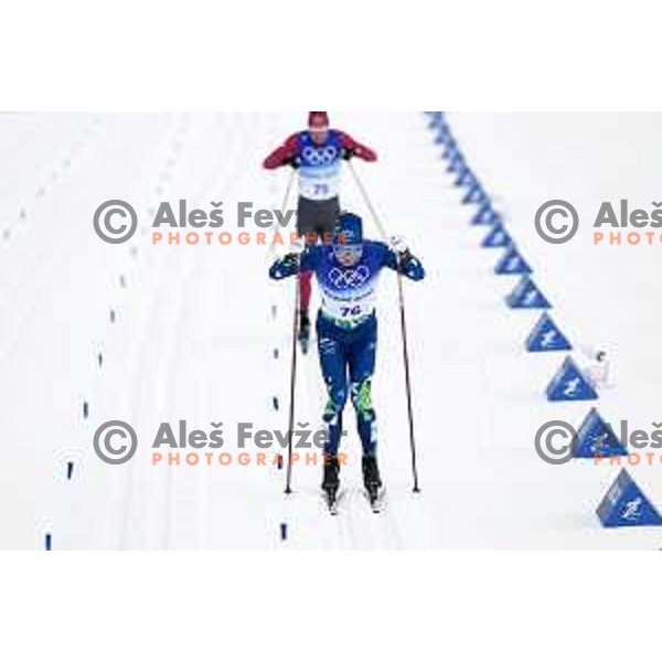 Vili Crv (SLO) competes in Men\'s Cross-Country 15 km Classic in Zhnagjiakou at Beijing 2022 Winter Olympic Games, China on February 11, 2022