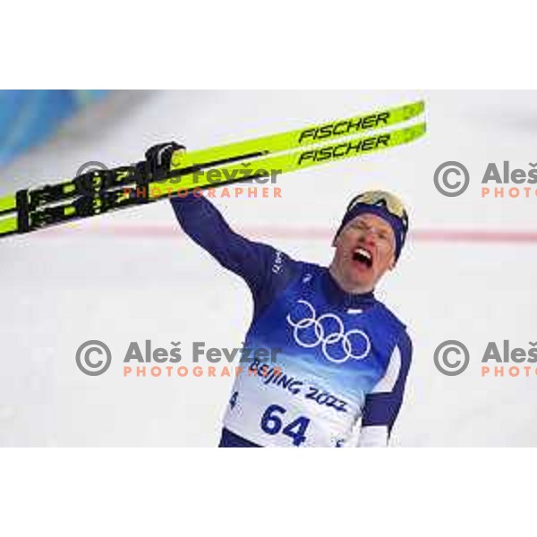 Livo Niskanen (FIN), Olympic Gold medalist in Men\'s Cross-Country 15 km Classic in Zhnagjiakou at Beijing 2022 Winter Olympic Games, China on February 11, 2022