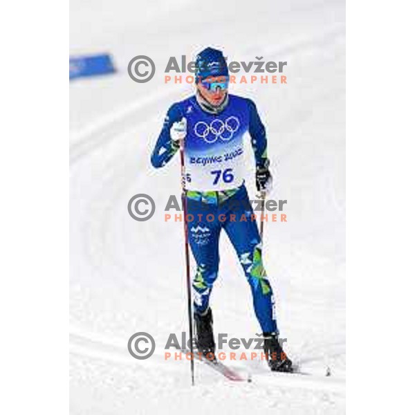 Vili Crv (SLO) competes in Men\'s Cross-Country 15 km Classic in Zhnagjiakou at Beijing 2022 Winter Olympic Games, China on February 11, 2022