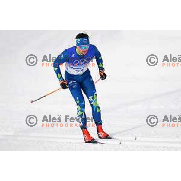 Miha Simenc (SLO) competes in Men\'s Cross-Country 15 km Classic in Zhnagjiakou at Beijing 2022 Winter Olympic Games, China on February 11, 2022