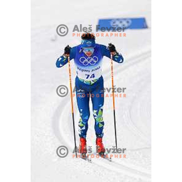 Miha Simenc (SLO) competes in Men\'s Cross-Country 15 km Classic in Zhnagjiakou at Beijing 2022 Winter Olympic Games, China on February 11, 2022