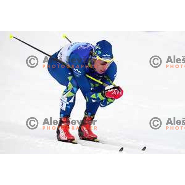 Miha Licef (SLO) competes in Men\'s Cross-Country 15 km Classic in Zhnagjiakou at Beijing 2022 Winter Olympic Games, China on February 11, 2022
