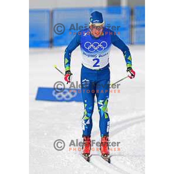 Miha Licef (SLO) competes in Men\'s Cross-Country 15 km Classic in Zhnagjiakou at Beijing 2022 Winter Olympic Games, China on February 11, 2022