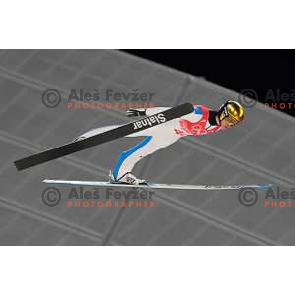 Peter Prevc (SLO) competes in Qualification of Men\'s Large Hill Ski Jumping in Zhnagjiakou at Beijing 2022 Winter Olympic Games, China on February 11, 2022