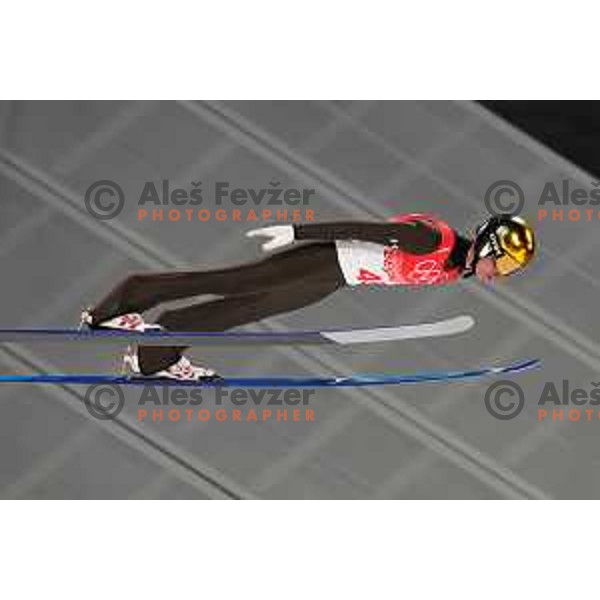 Timi Zajc (SLO) competes in Qualification of Men\'s Large Hill Ski Jumping in Zhnagjiakou at Beijing 2022 Winter Olympic Games, China on February 11, 2022