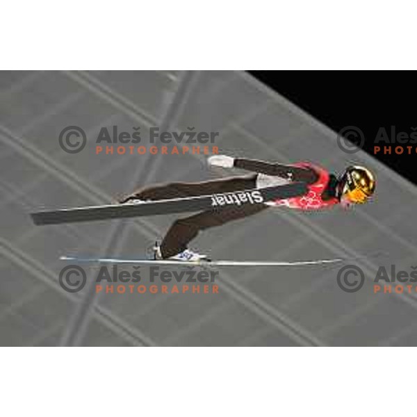 Cene Prevc (SLO) competes in Qualification of Men\'s Large Hill Ski Jumping in Zhnagjiakou at Beijing 2022 Winter Olympic Games, China on February 11, 2022