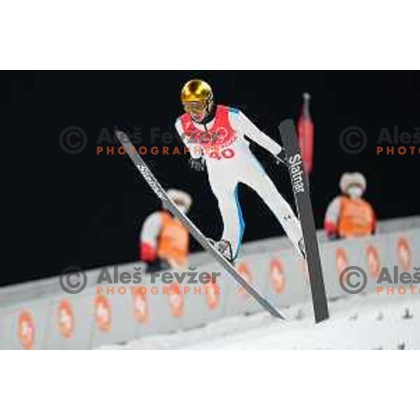 Peter Prevc (SLO) competes in Qualification of Men\'s Large Hill Ski Jumping in Zhnagjiakou at Beijing 2022 Winter Olympic Games, China on February 11, 2022