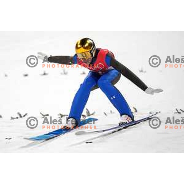 Timi Zajc (SLO) competes in Qualification of Men\'s Large Hill Ski Jumping in Zhnagjiakou at Beijing 2022 Winter Olympic Games, China on February 11, 2022
