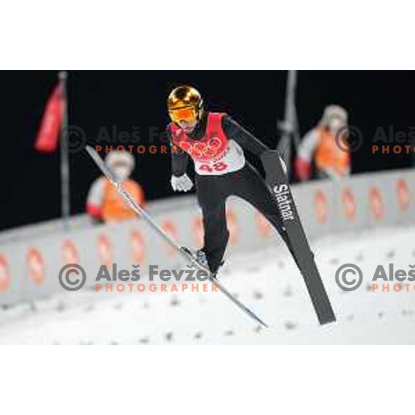 Cene Prevc (SLO) competes in Qualification of Men\'s Large Hill Ski Jumping in Zhnagjiakou at Beijing 2022 Winter Olympic Games, China on February 11, 2022