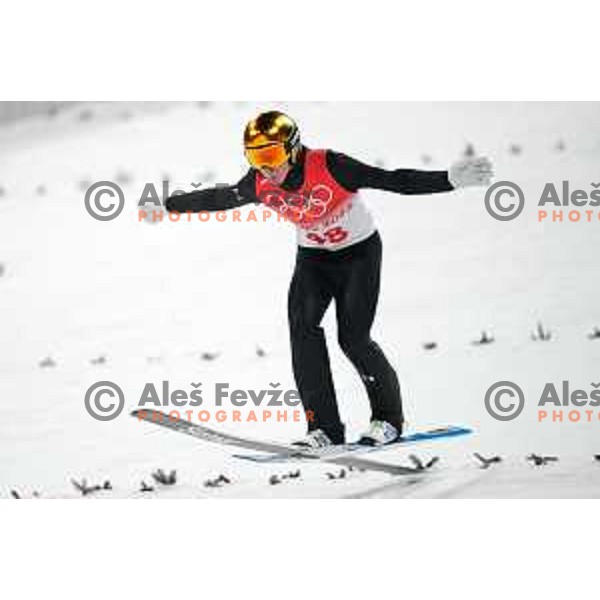 Cene Prevc (SLO) competes in Qualification of Men\'s Large Hill Ski Jumping in Zhnagjiakou at Beijing 2022 Winter Olympic Games, China on February 11, 2022