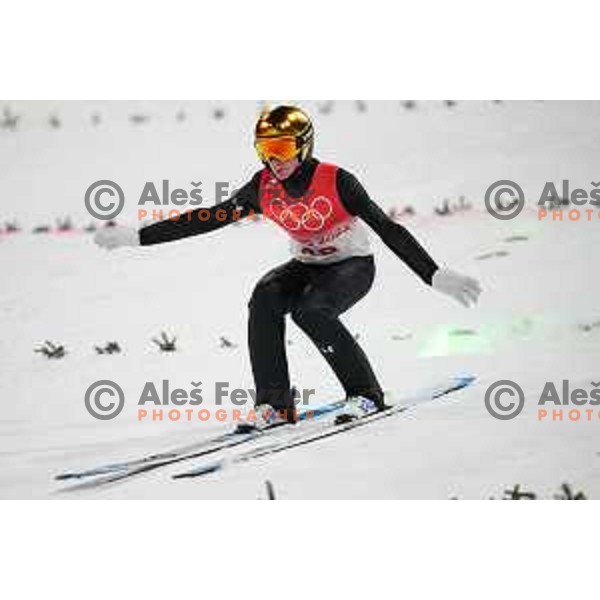 Cene Prevc (SLO) competes in Qualification of Men\'s Large Hill Ski Jumping in Zhnagjiakou at Beijing 2022 Winter Olympic Games, China on February 11, 2022
