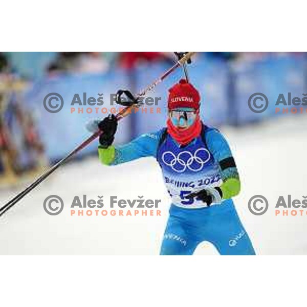 Ziva Klemencic (SLO) competes in Women’s Biathlon Sprint 7.5 km in Zhnagjiakou at Beijing 2022 Winter Olympic Games, China on February 11, 2022