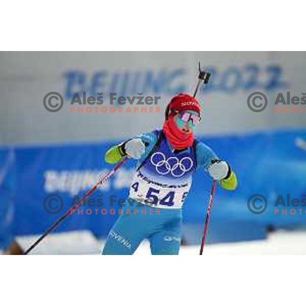Ziva Klemencic (SLO) competes in Women’s Biathlon Sprint 7.5 km in Zhnagjiakou at Beijing 2022 Winter Olympic Games, China on February 11, 2022