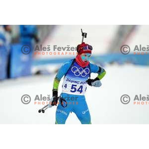 Ziva Klemencic (SLO) competes in Women’s Biathlon Sprint 7.5 km in Zhnagjiakou at Beijing 2022 Winter Olympic Games, China on February 11, 2022
