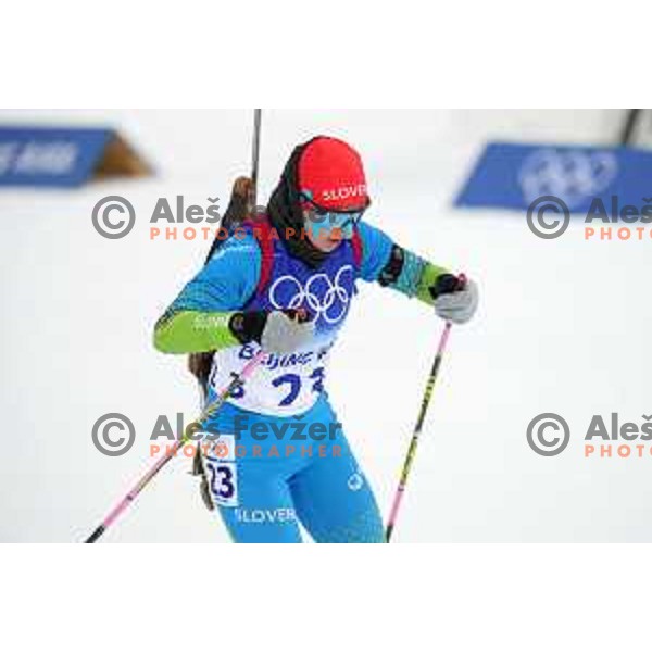Polona Klemencic (SLO) competes in Women’s Biathlon Sprint 7.5 km in Zhnagjiakou at Beijing 2022 Winter Olympic Games, China on February 11, 2022