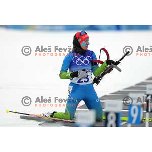 Polona Klemencic (SLO) competes in Women’s Biathlon Sprint 7.5 km in Zhnagjiakou at Beijing 2022 Winter Olympic Games, China on February 11, 2022