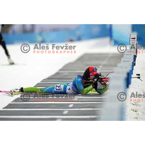 Polona Klemencic (SLO) competes in Women’s Biathlon Sprint 7.5 km in Zhnagjiakou at Beijing 2022 Winter Olympic Games, China on February 11, 2022