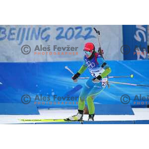 Polona Klemencic (SLO) competes in Women’s Biathlon Sprint 7.5 km in Zhnagjiakou at Beijing 2022 Winter Olympic Games, China on February 11, 2022