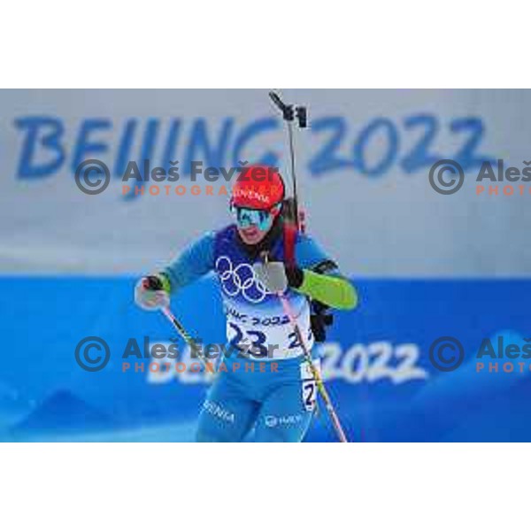 Polona Klemencic (SLO) competes in Women’s Biathlon Sprint 7.5 km in Zhnagjiakou at Beijing 2022 Winter Olympic Games, China on February 11, 2022