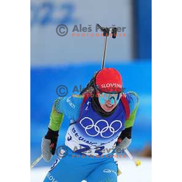 Polona Klemencic (SLO) competes in Women’s Biathlon Sprint 7.5 km in Zhnagjiakou at Beijing 2022 Winter Olympic Games, China on February 11, 2022