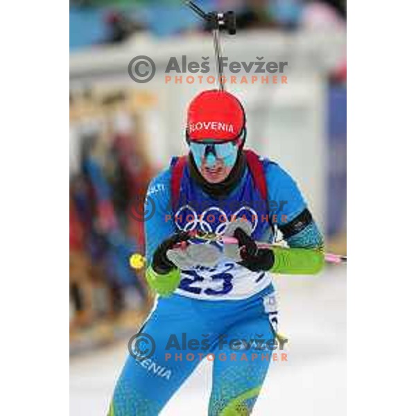 Polona Klemencic (SLO) competes in Women’s Biathlon Sprint 7.5 km in Zhnagjiakou at Beijing 2022 Winter Olympic Games, China on February 11, 2022