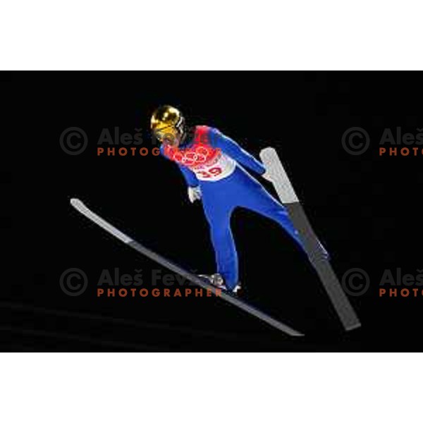 Timi Zajc (SLO) competes in Ski Jumping Normal Hill Competition in Zhangjiakou venue of Beijing 2022 Winter Olympic Games, China on February 12, 2022