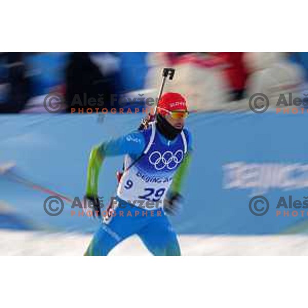 Jakov Fak (SLO) competes in Men’s Biathlon Sprint 10 km in Zhnagjiakou at Beijing 2022 Winter Olympic Games, China on February 12, 2022