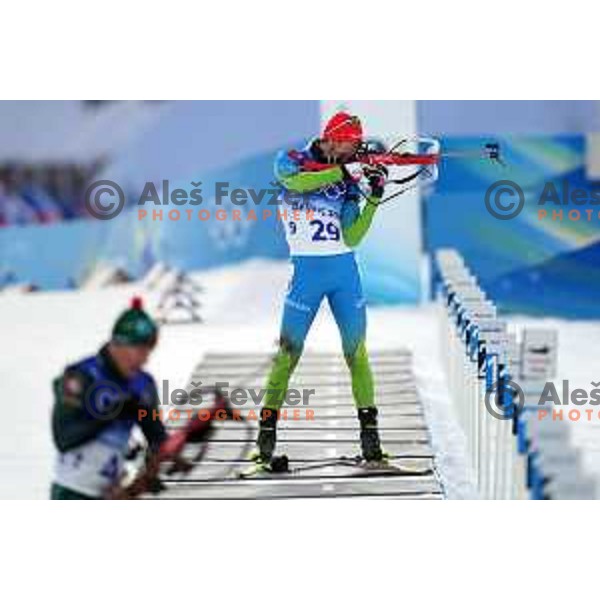 Jakov Fak (SLO) competes in Men’s Biathlon Sprint 10 km in Zhnagjiakou at Beijing 2022 Winter Olympic Games, China on February 12, 2022