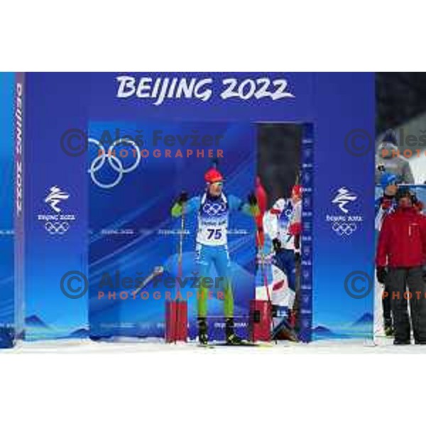 Lovro Planko (SLO) competes in Men’s Biathlon Sprint 10 km in Zhnagjiakou at Beijing 2022 Winter Olympic Games, China on February 12, 2022