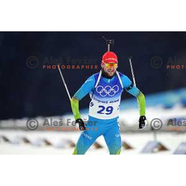 Jakov Fak (SLO) competes in Men’s Biathlon Sprint 10 km in Zhnagjiakou at Beijing 2022 Winter Olympic Games, China on February 12, 2022