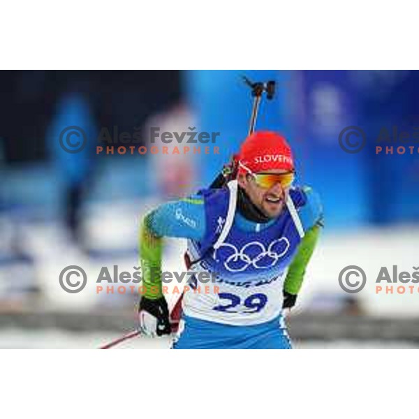 Jakov Fak (SLO) competes in Men’s Biathlon Sprint 10 km in Zhnagjiakou at Beijing 2022 Winter Olympic Games, China on February 12, 2022