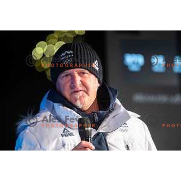 Robert Mastnak at Olympic medalists reception held by Olympic Committee of Slovenia in Kranjska Gora, Slovenia on February 12, 2022