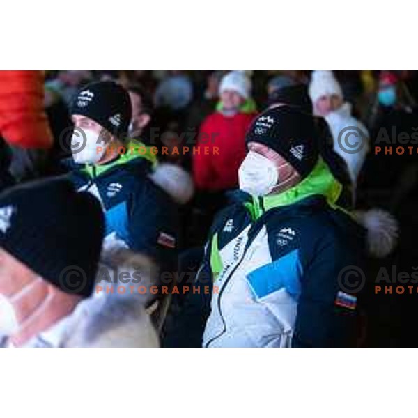 Zoran Zupancic at Olympic medalists reception held by Olympic Committee of Slovenia in Kranjska Gora, Slovenia on February 12, 2022