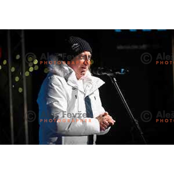 Bogdan Gabrovec at Olympic medalists reception held by Olympic Committee of Slovenia in Kranjska Gora, Slovenia on February 12, 2022