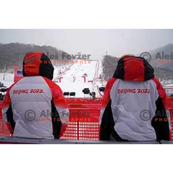 Weather delay at Men\'s Giant slalom in Yanging National Alpine Centre, Beijing 2022 Winter Olympic Games, China on February 13, 2022