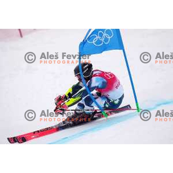 Zan Kranjec(SLO), Olympic silver medalist in Men\'s Giant slalom in Yanging National Alpine Centre, Beijing 2022 Winter Olympic Games, China on February 13, 2022