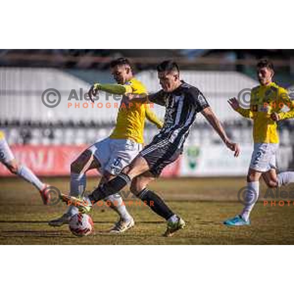 in action during Prva liga Telemach football match between NS Mura and Bravo in Fazanerija, Murska Sobota, Slovenia on February 13, 2022. Photo: Jure Banfi/www.alesfevzer.com