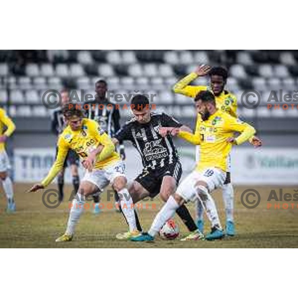 in action during Prva liga Telemach football match between NS Mura and Bravo in Fazanerija, Murska Sobota, Slovenia on February 13, 2022. Photo: Jure Banfi/www.alesfevzer.com