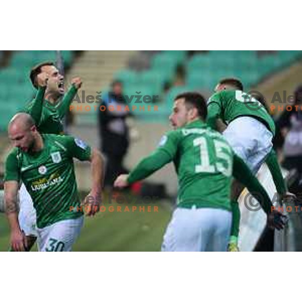 Mustafa Nukic in action during Prva Liga Telemach football match between Olimpija and Maribor in SRC Stozice, Ljubljana, Slovenia on February 13, 2022 