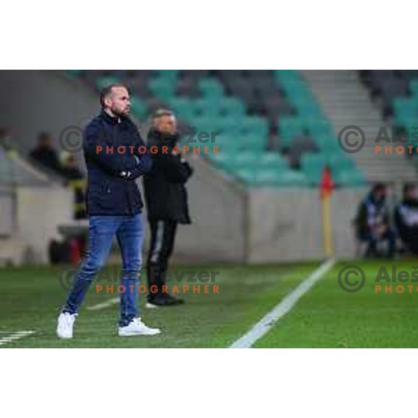 Dino Skender in action during Prva Liga Telemach football match between Olimpija and Maribor in SRC Stozice, Ljubljana, Slovenia on February 13, 2022